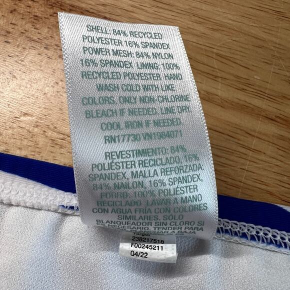 Kona Sol Women's Plus Size Blue Print High Waist Bikini Bottom - Size 1X - NWT - Picture 7 of 7